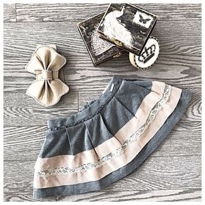girls/ kids blush pink and grey skirt with lace detail - NWT Mayoral